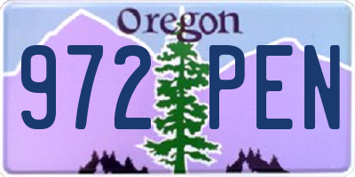 OR license plate 972PEN