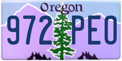 OR license plate 972PEO