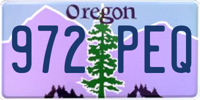 OR license plate 972PEQ
