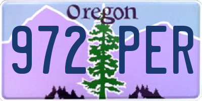 OR license plate 972PER