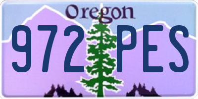 OR license plate 972PES