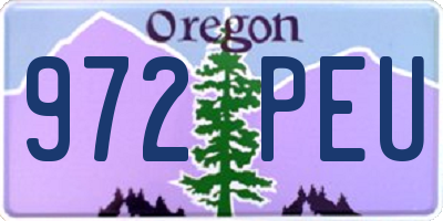 OR license plate 972PEU