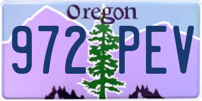OR license plate 972PEV