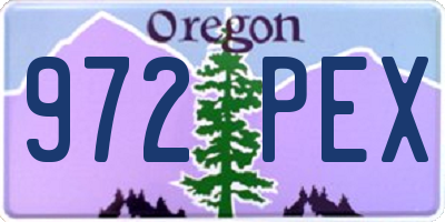 OR license plate 972PEX