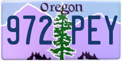 OR license plate 972PEY