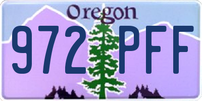 OR license plate 972PFF