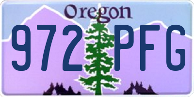 OR license plate 972PFG