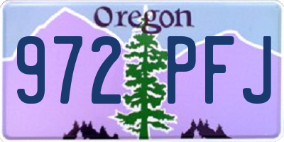 OR license plate 972PFJ