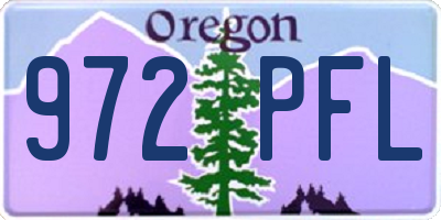 OR license plate 972PFL
