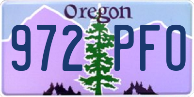 OR license plate 972PFO