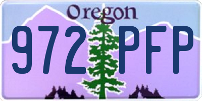 OR license plate 972PFP