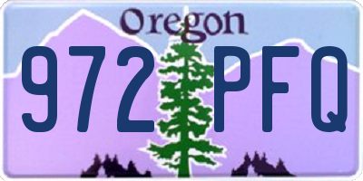 OR license plate 972PFQ
