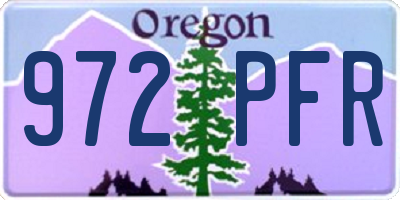 OR license plate 972PFR