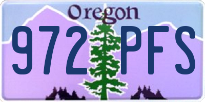 OR license plate 972PFS