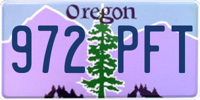 OR license plate 972PFT