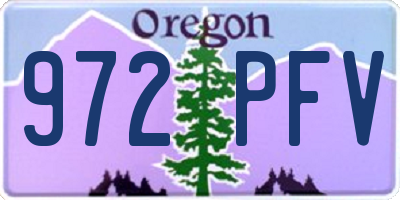 OR license plate 972PFV