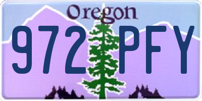OR license plate 972PFY