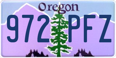 OR license plate 972PFZ