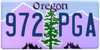 OR license plate 972PGA