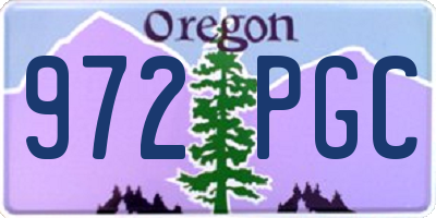 OR license plate 972PGC