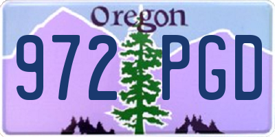 OR license plate 972PGD