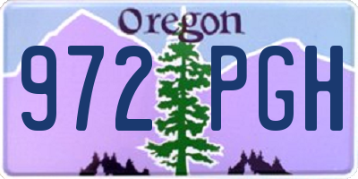 OR license plate 972PGH
