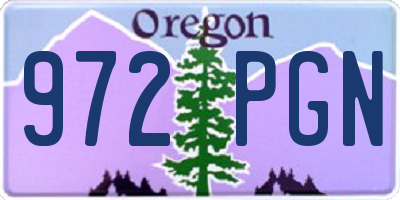 OR license plate 972PGN
