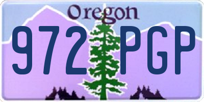 OR license plate 972PGP