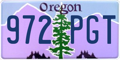 OR license plate 972PGT