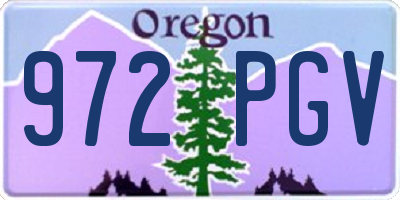 OR license plate 972PGV