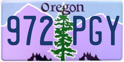 OR license plate 972PGY