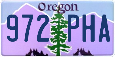 OR license plate 972PHA