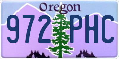 OR license plate 972PHC