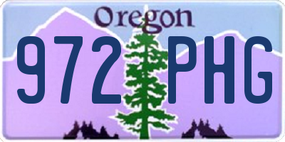 OR license plate 972PHG