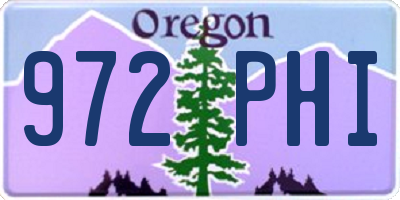 OR license plate 972PHI