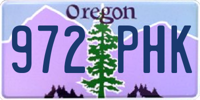 OR license plate 972PHK