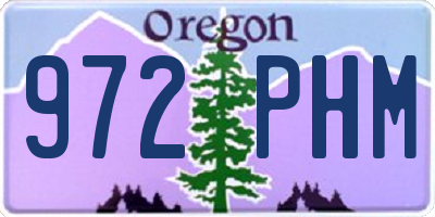 OR license plate 972PHM