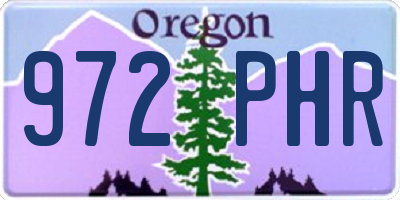 OR license plate 972PHR
