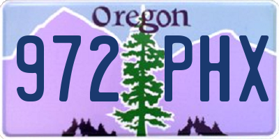 OR license plate 972PHX