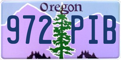 OR license plate 972PIB