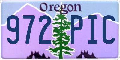 OR license plate 972PIC