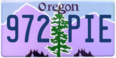 OR license plate 972PIE