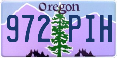 OR license plate 972PIH