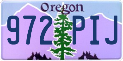 OR license plate 972PIJ