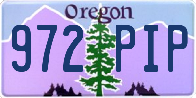 OR license plate 972PIP