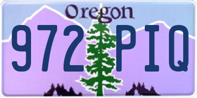 OR license plate 972PIQ