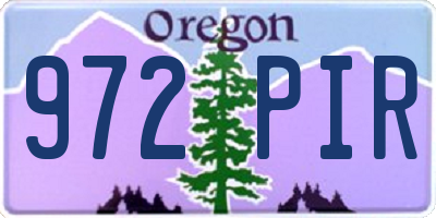 OR license plate 972PIR