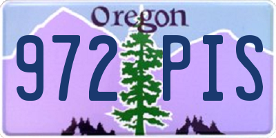 OR license plate 972PIS