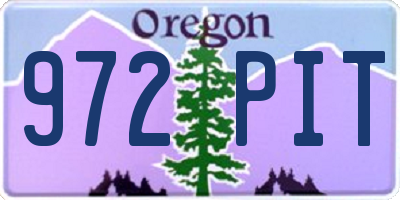 OR license plate 972PIT