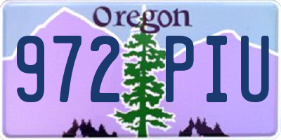 OR license plate 972PIU